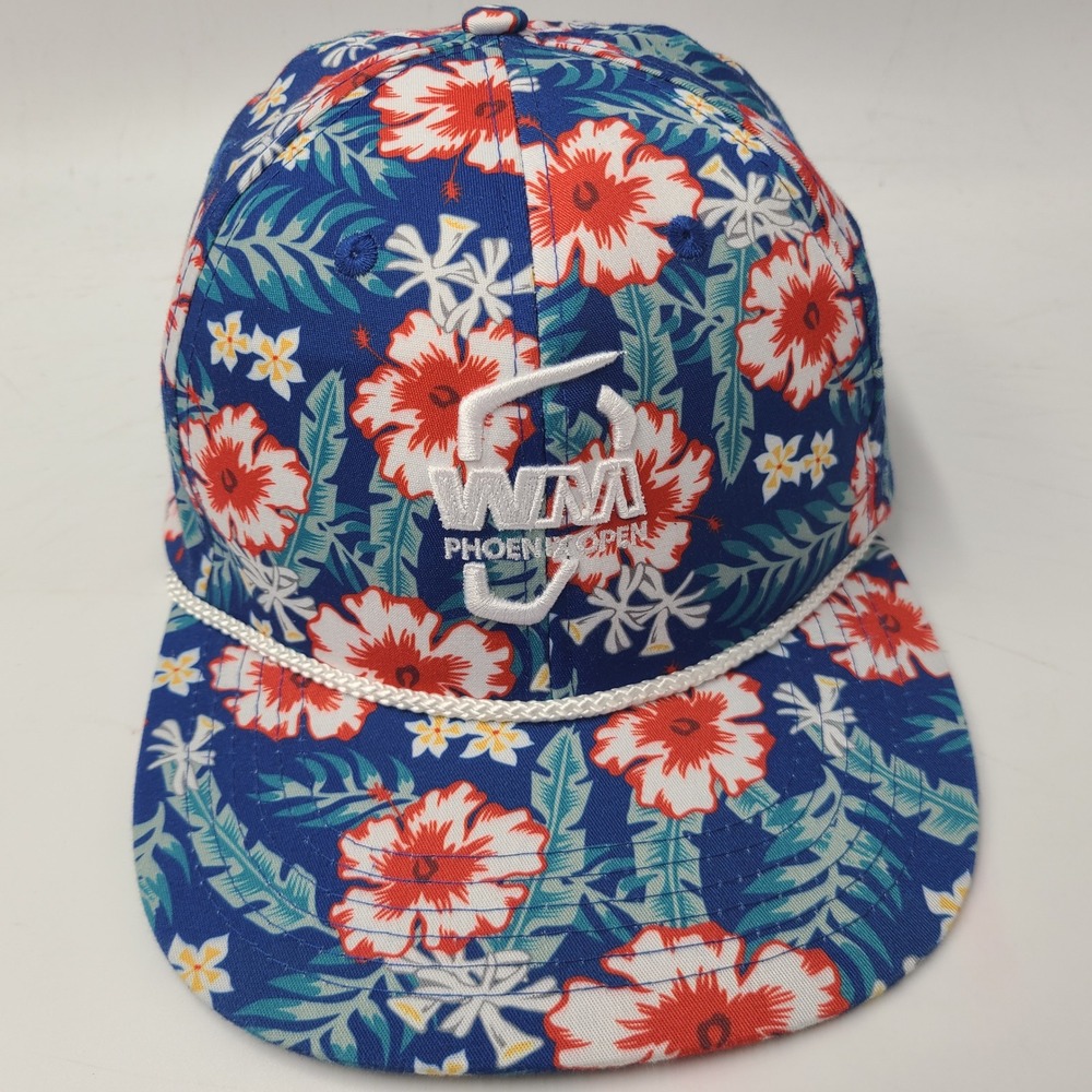 Waste‎ Management Phoenix Open Hat Snapback Blue Floral Rope Golf TPC Scottsdale